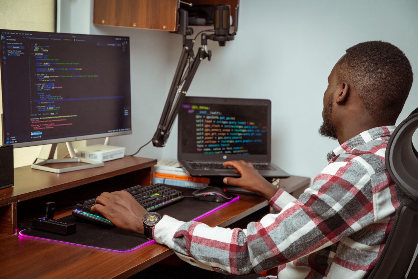 Code on a developer's screen